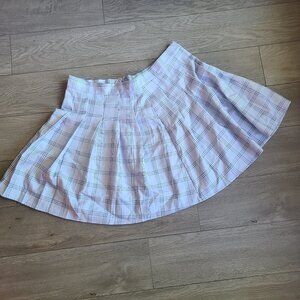 New SHEIN 2x Plaid Pleated Skirt